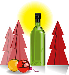 Image showing Wine Bottle Tree Baubles