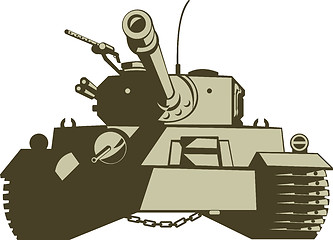 Image showing Army Tank Retro