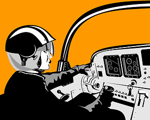 Image showing Pilot in Cockpit