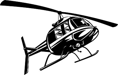 Image showing Helicopter Chopper Retro