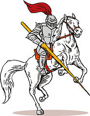 Image showing Knight on Horse with Sword