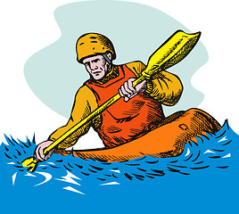 Image showing Kayak Paddler