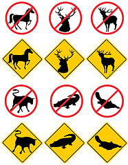 Image showing Wildlife Symbols Signs