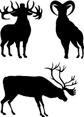 Image showing Elk Silhouettes