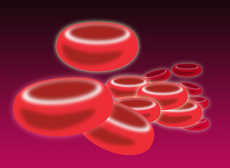 Image showing Blood Molecule Maroon Retro