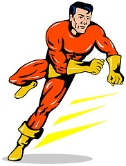 Image showing Super Hero Running Retro