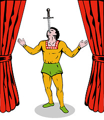 Image showing Sword Swallower Retro