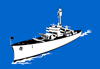 Image showing World War Two Battleship Retro