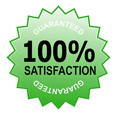 Image showing 100% Satisfaction Guaranteed Green