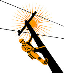 Image showing Power Lineman Electrician