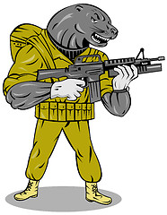 Image showing Alien Military With Gun