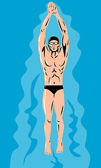 Image showing Swimmer Streamline Retro