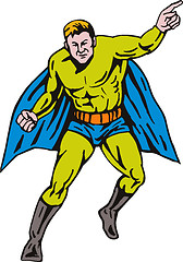 Image showing Super Hero Pointing Retro