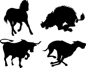 Image showing Wildlife Silhouettes