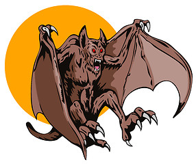 Image showing Bat Monster Retro