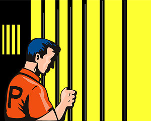 Image showing Prisoner Holding Jailbar