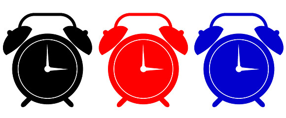 Image showing Alarm Clock Black Red Blue