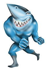 Image showing Super Hero Shark Running