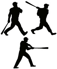 Image showing Baseball Player Retro