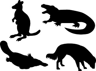 Image showing Wildlife Silhouettes