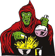 Image showing Mad Scientist Wizard Chemicals Retro