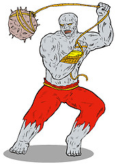 Image showing Villain Hulk Swinging Rock