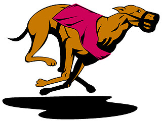 Image showing Greyhound Dog Racing Retro