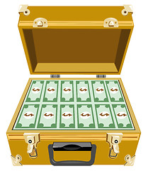 Image showing Money in Briefcase