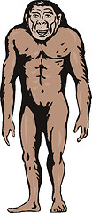 Image showing Primitive Man Standing