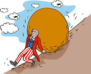 Image showing Uncle Sam with Boulder