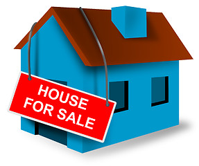 Image showing House for Sale Sign on House