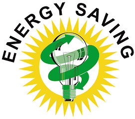 Image showing Energy Saving Label Lightbulb