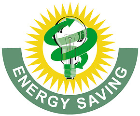 Image showing Energy Saving Label Lightbulb