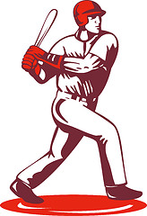 Image showing Baseball Player Retro