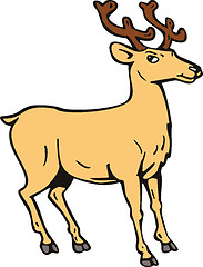 Image showing Reindeer Deer Retro 