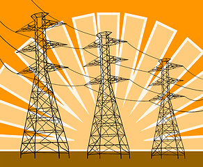 Image showing Powerline Pylons