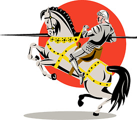 Image showing Knight on Horse with Sword