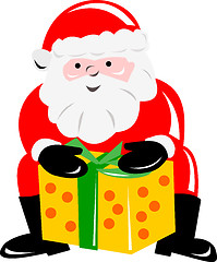 Image showing Santa Claus with Gift