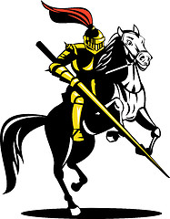 Image showing Knight on Horse with Sword