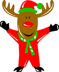 Image showing Reindeer Deer Retro 