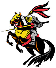 Image showing Knight on Horse with Sword