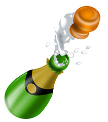 Image showing Champagne Bottle Open Lid