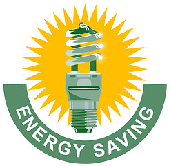 Image showing Energy Saving Label Lightbulb