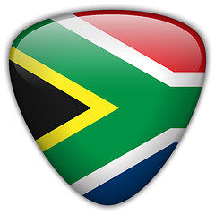 Image showing South Africa Flag Glossy Button