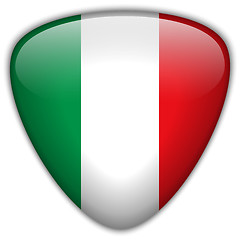 Image showing Italy Flag Glossy Button