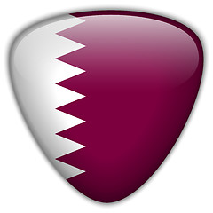 Image showing Qatar Flag Glossy Button