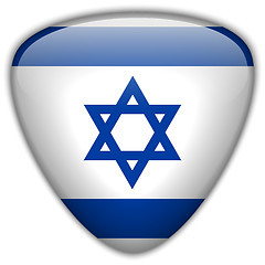 Image showing Israel Flag Glossy Button