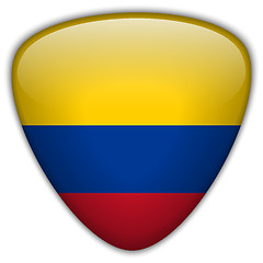 Image showing Colombia Flag Glossy Button