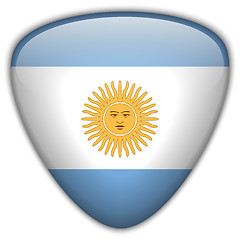 Image showing Argentina Flag Glossy Button