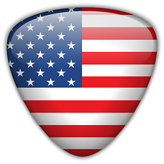 Image showing USA Flag Glossy Button